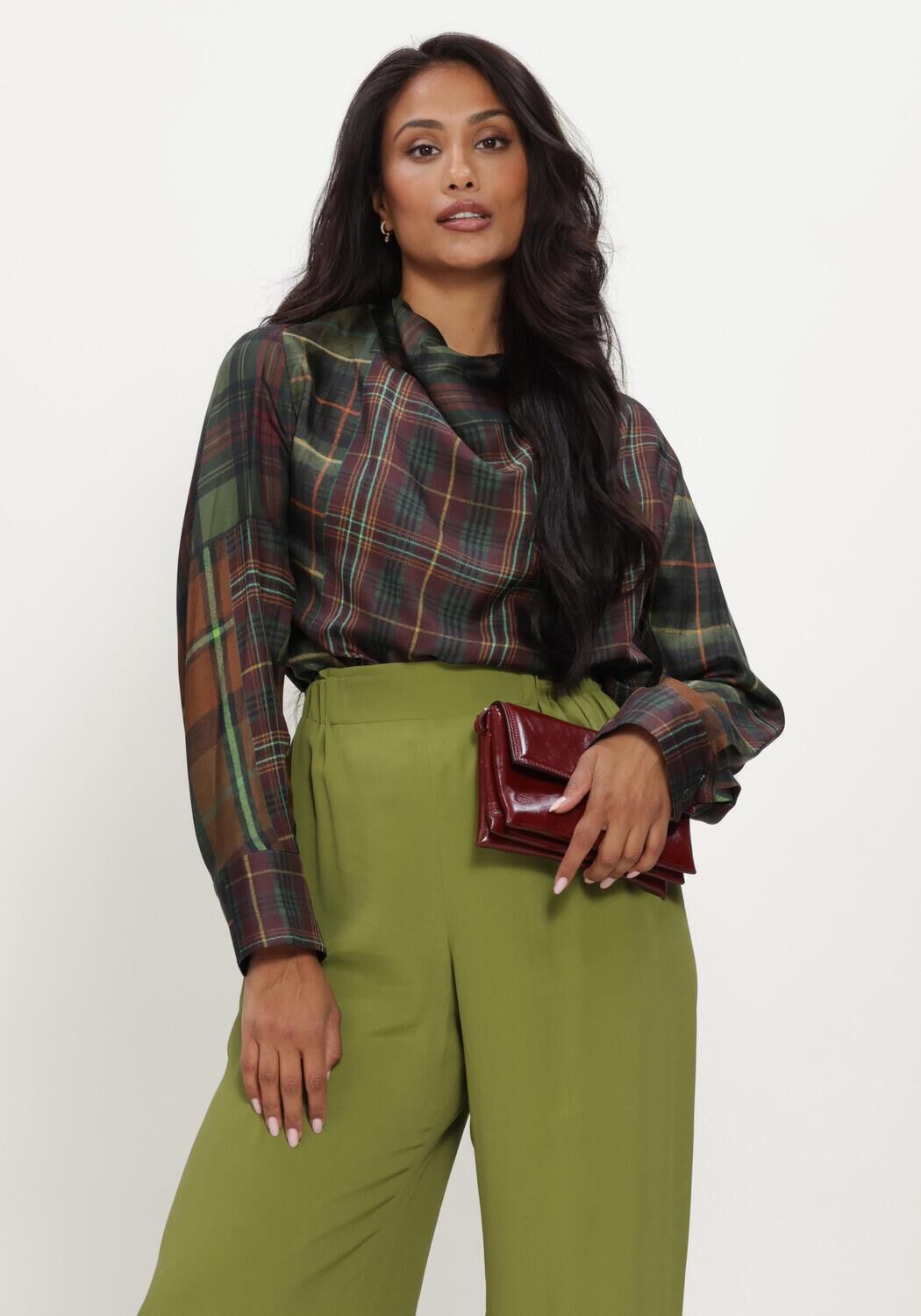 Groene NATAN Top TOP MANCHES LONGUES - large