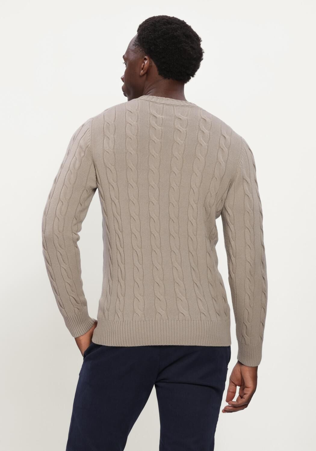 Beige GRAN SASSO Trui CREW L/SLV - large