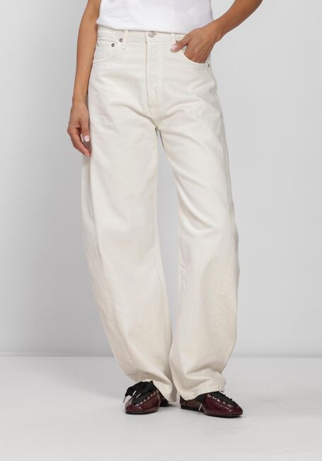 Gebroken wit AGOLDE Jeans LUNA PIECED JEAN IN CHALK WHITE - large