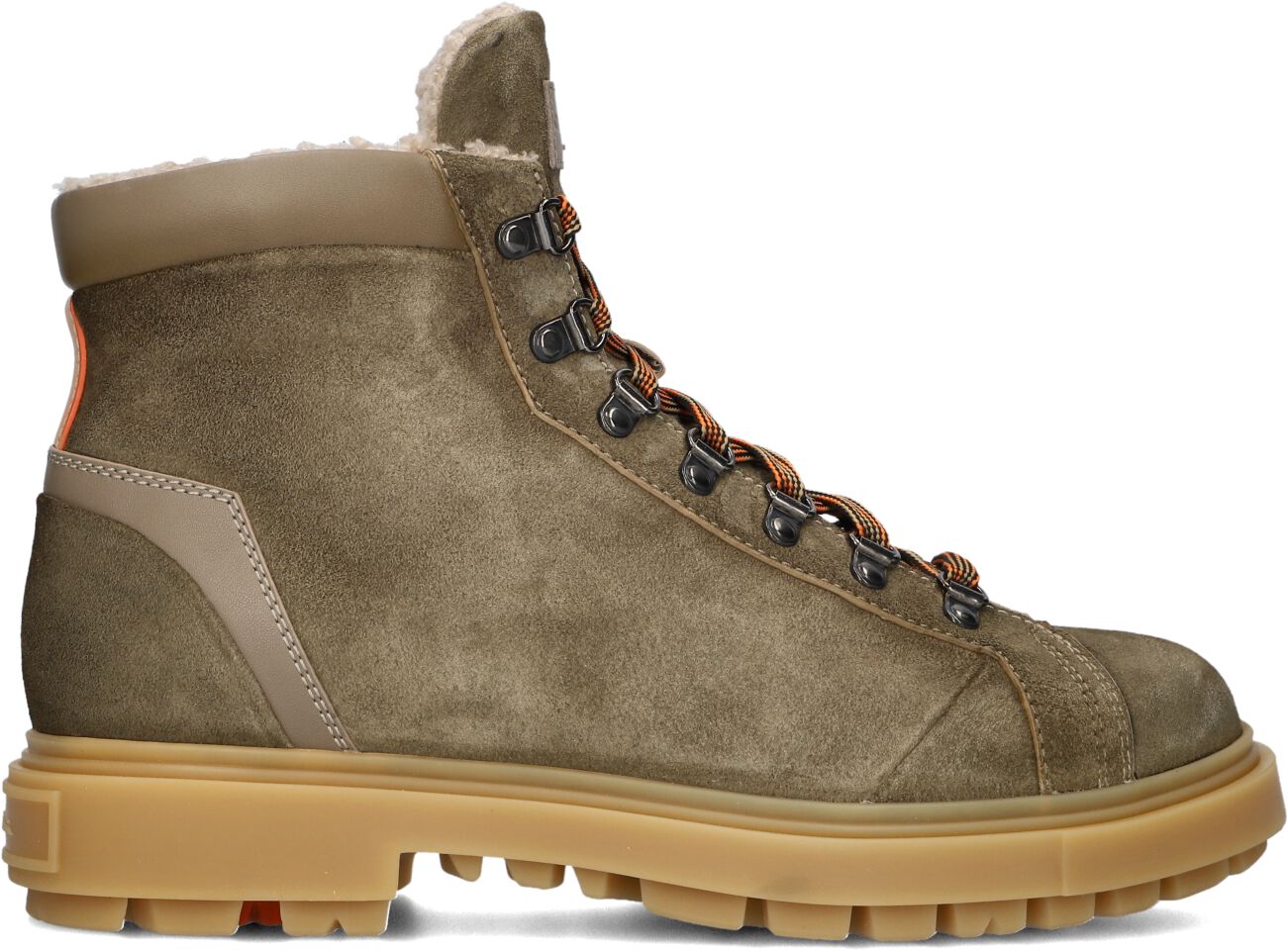 Santoni Veterboots Heren 18190, Maat: 42,5, Materiaal: Suède, Kleur: Groen