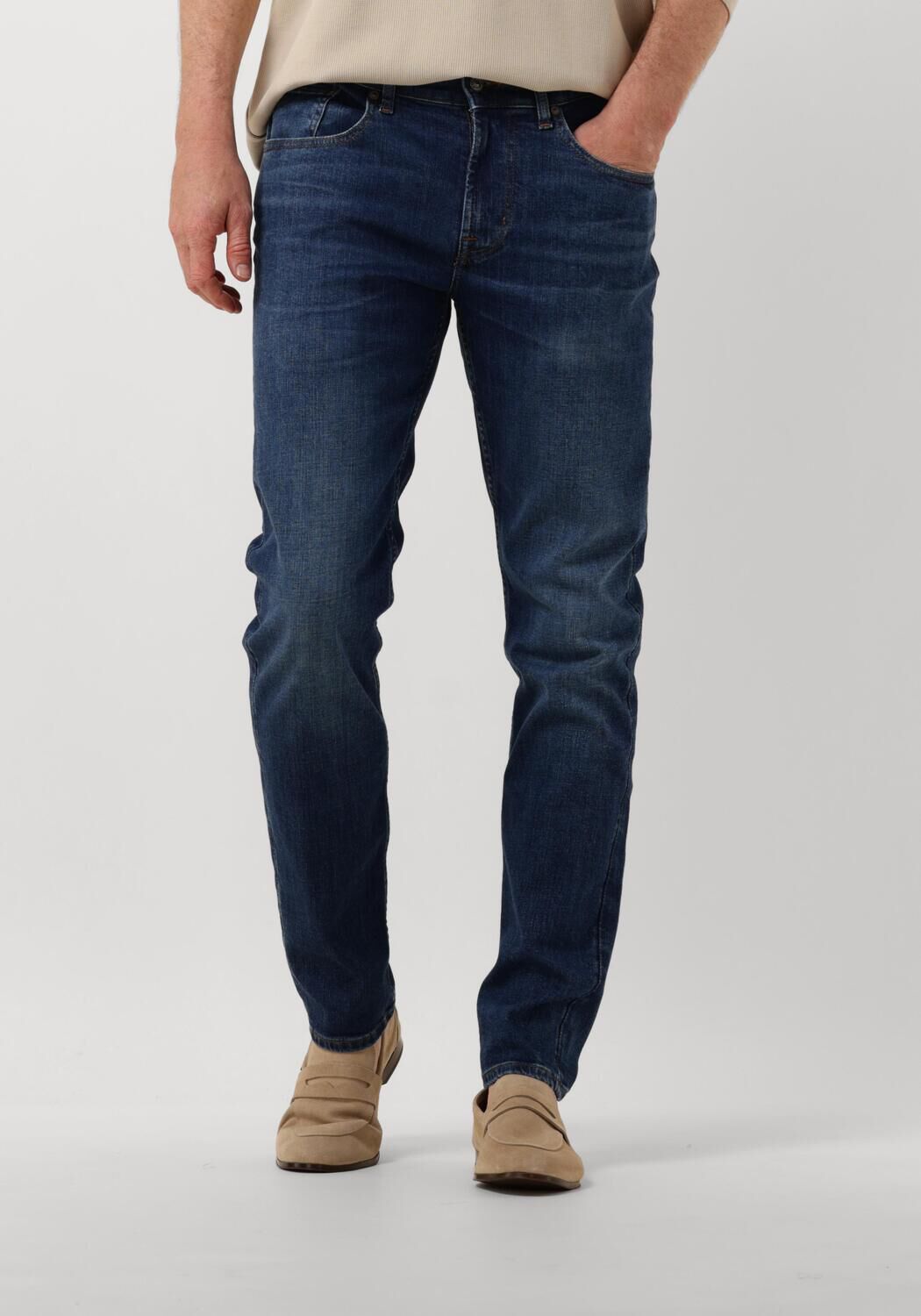 7 for all Mankind Slim Fit Jeans Heren Slimmy Tapered, Maat: 29, Kleur: Blauw