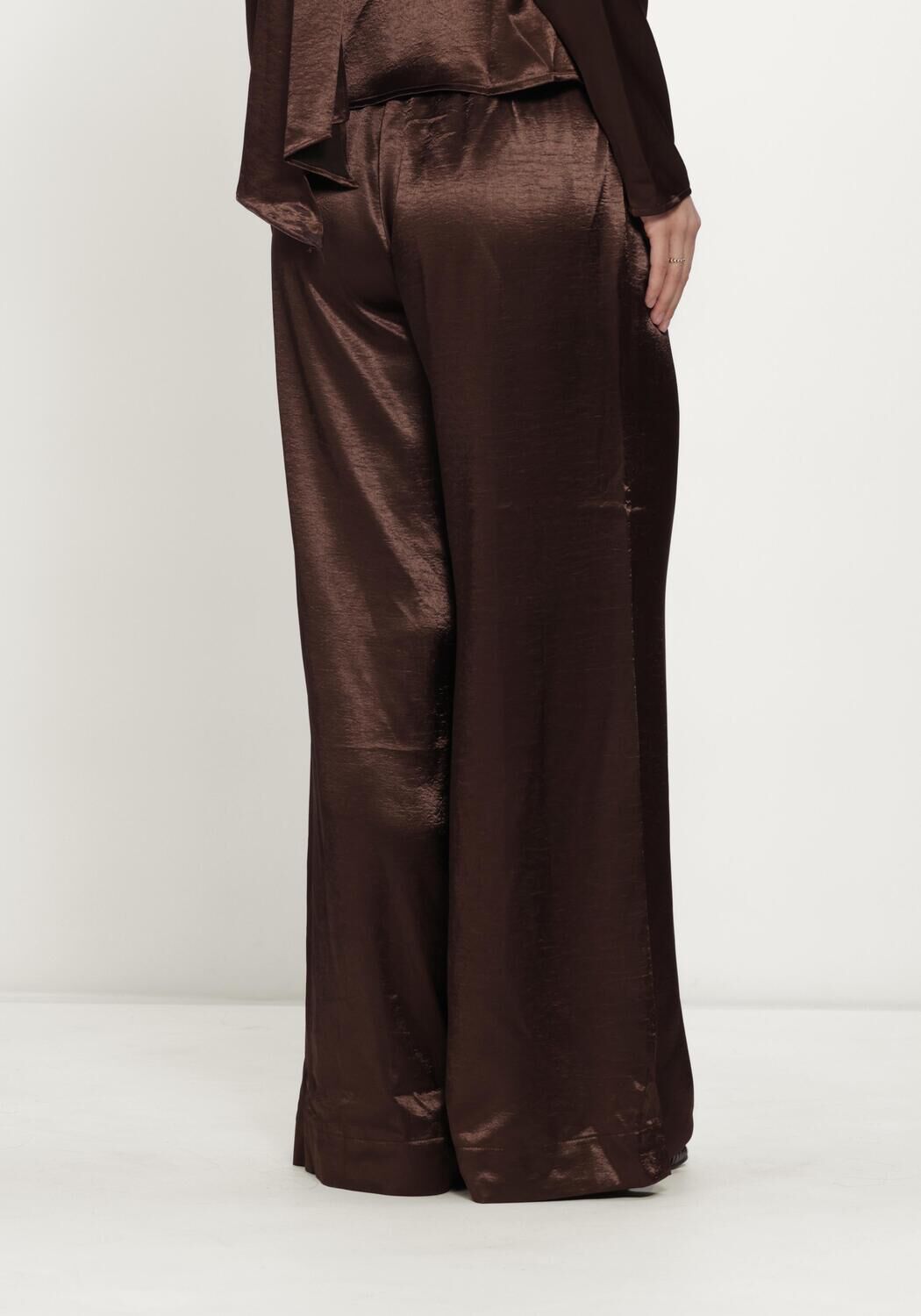 Bruine AMAYA AMSTERDAM Wijde broek SYLVIE PANTS - large