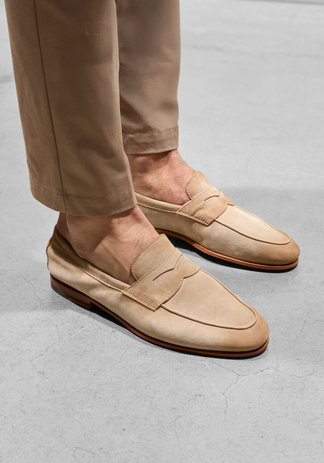 Beige SANTONI Instappers CARLOS - medium