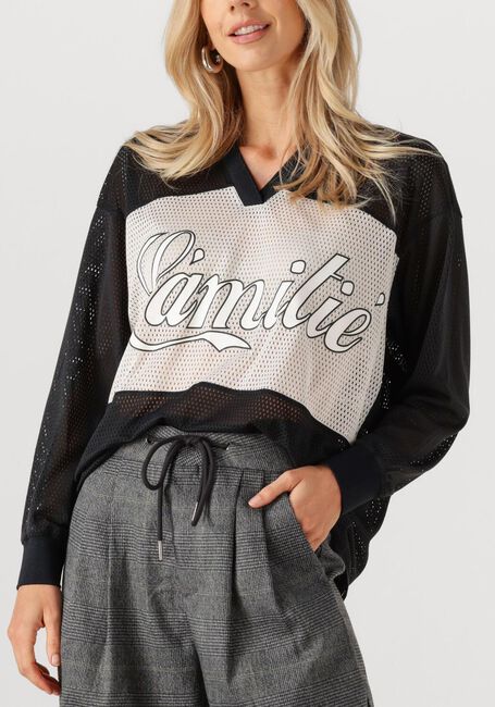 Zwarte HAUTE L'AMITIÉ Blouses DRIFT MIX LOGO BLOUSE - large