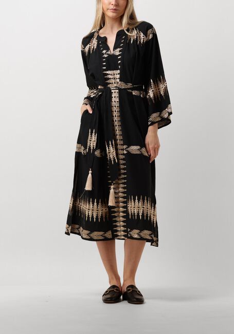 Zwarte NEMA Midi jurk N040 - large