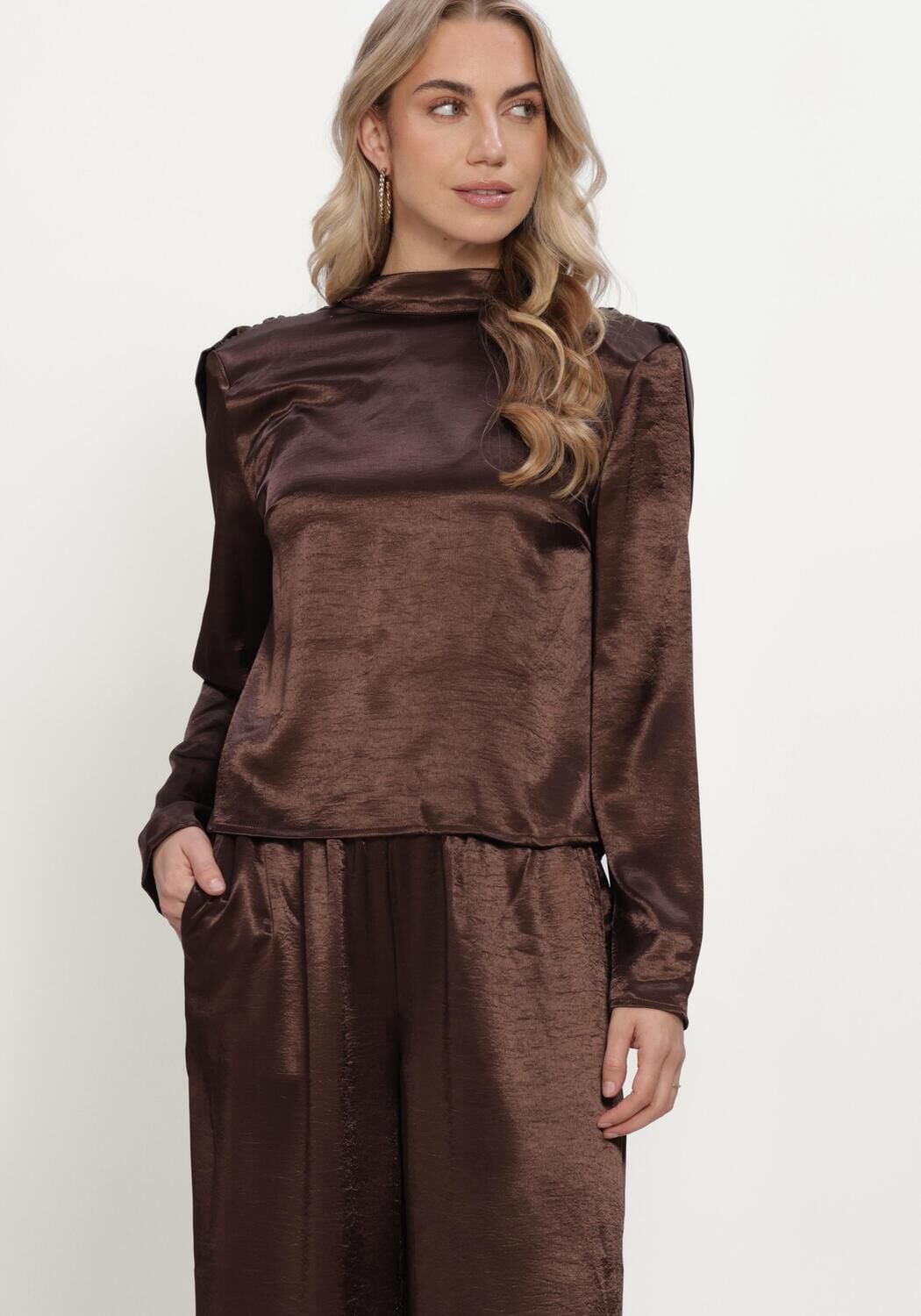 Bruine AMAYA AMSTERDAM Blouses MILAN BLOUSE - large