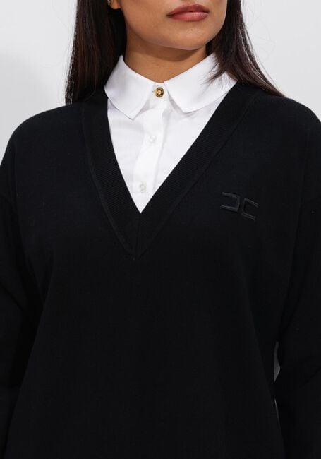 Zwarte ELISABETTA FRANCHI Mini jurk WOMAN'S KNITTED DRESS - large