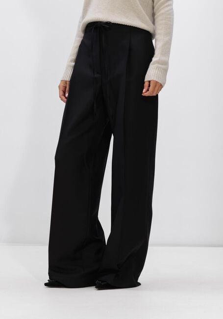 Zwarte ROHE Broeken RELAXED DRAWSTRING TROUSERS - large