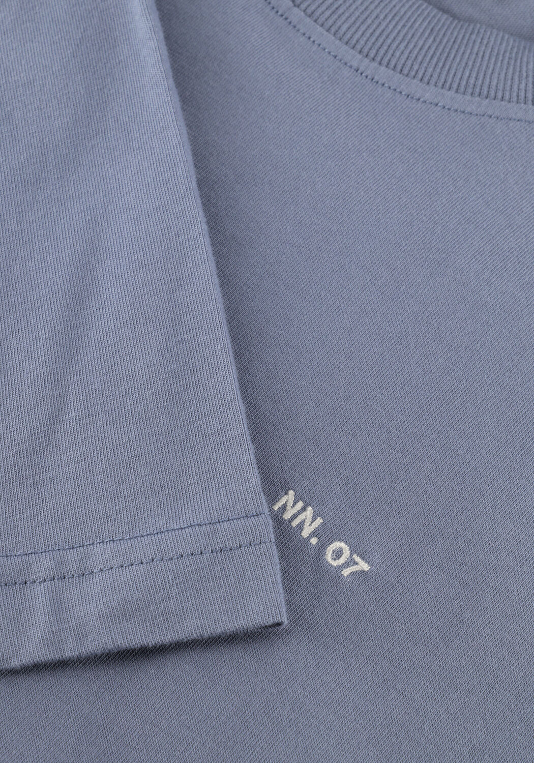Blauwe NN.07 T-shirt ADAM EMB T-SHIRT 3209 - large
