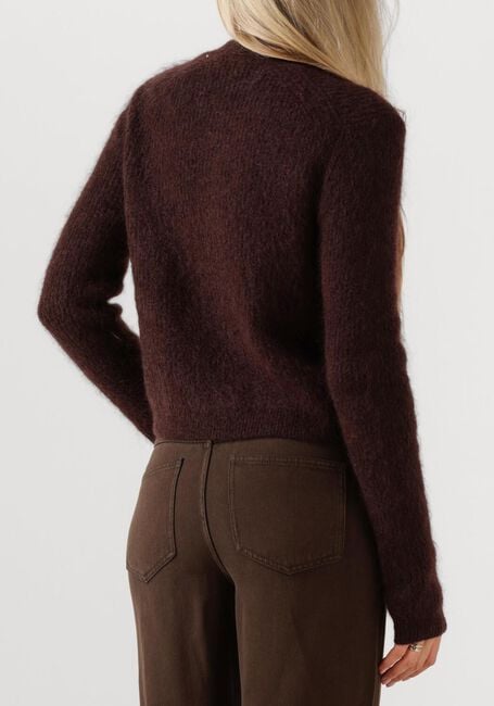 Bruine SECOND FEMALE Vest ANDREA KNIT RIB LS CARDIGAN - large