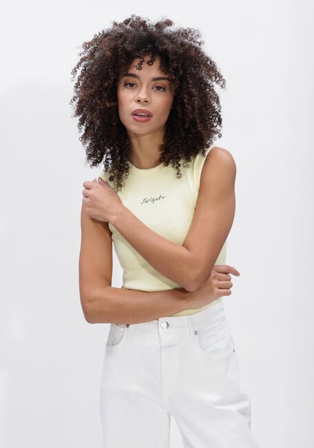Gele AXEL ARIGATO Top SCOOP RIBBED TANK - large