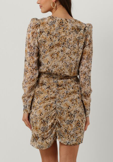 Bruine SECOND FEMALE Mini jurk LINARIA MINI DRESS - large