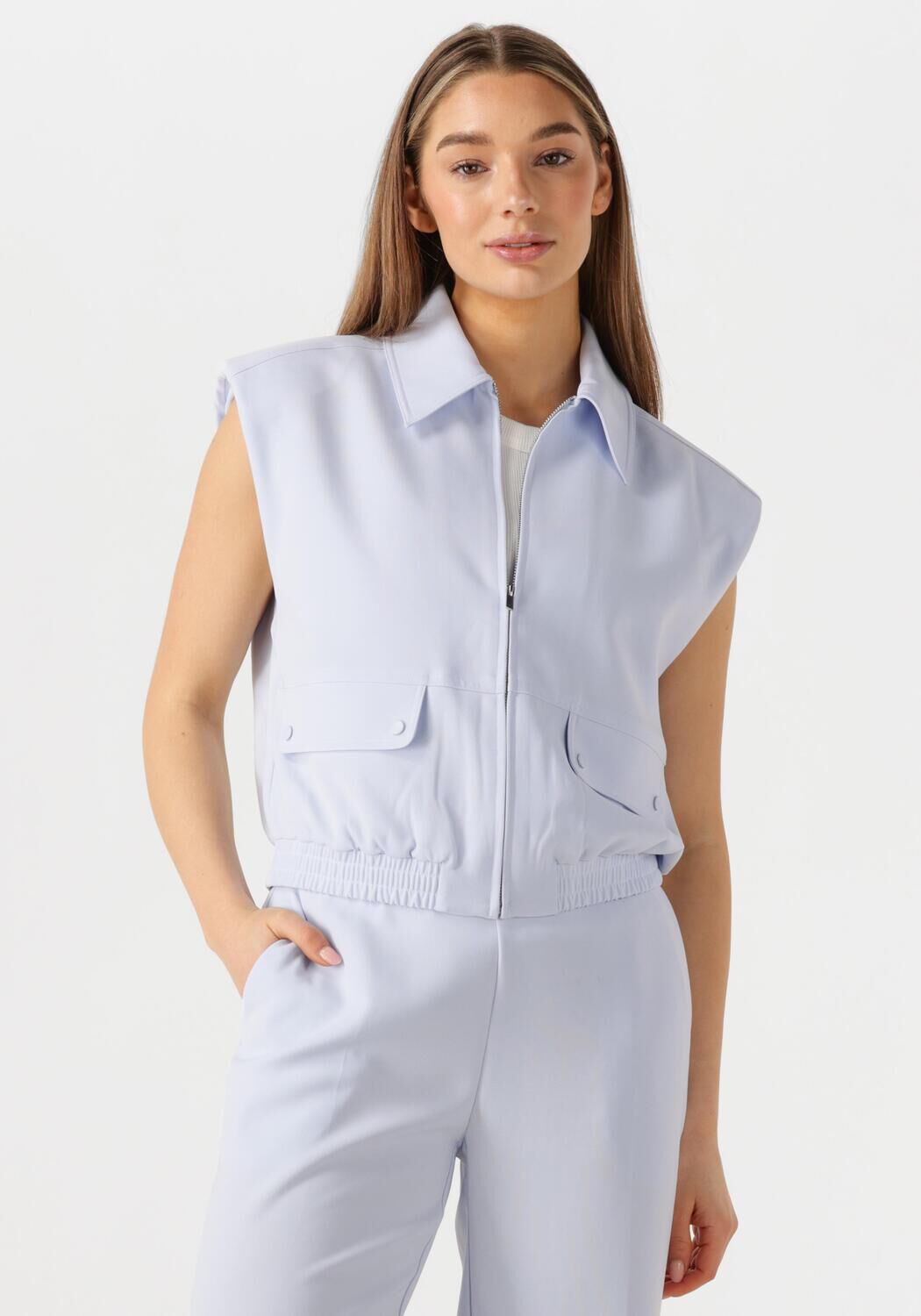 Dante6 Gilet Dames Rowen Waistcoat, Maat: 42, Kleur: Lichtblauw afbeelding 1