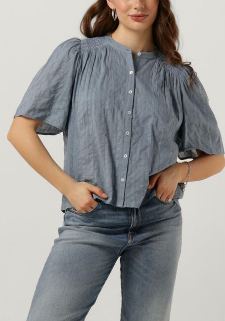 Lichtblauwe RUBY TUESDAY Blouses SAFIR BLOUSE WITH HALF SLEEVES AND SMOCK ON SHOULDER - large