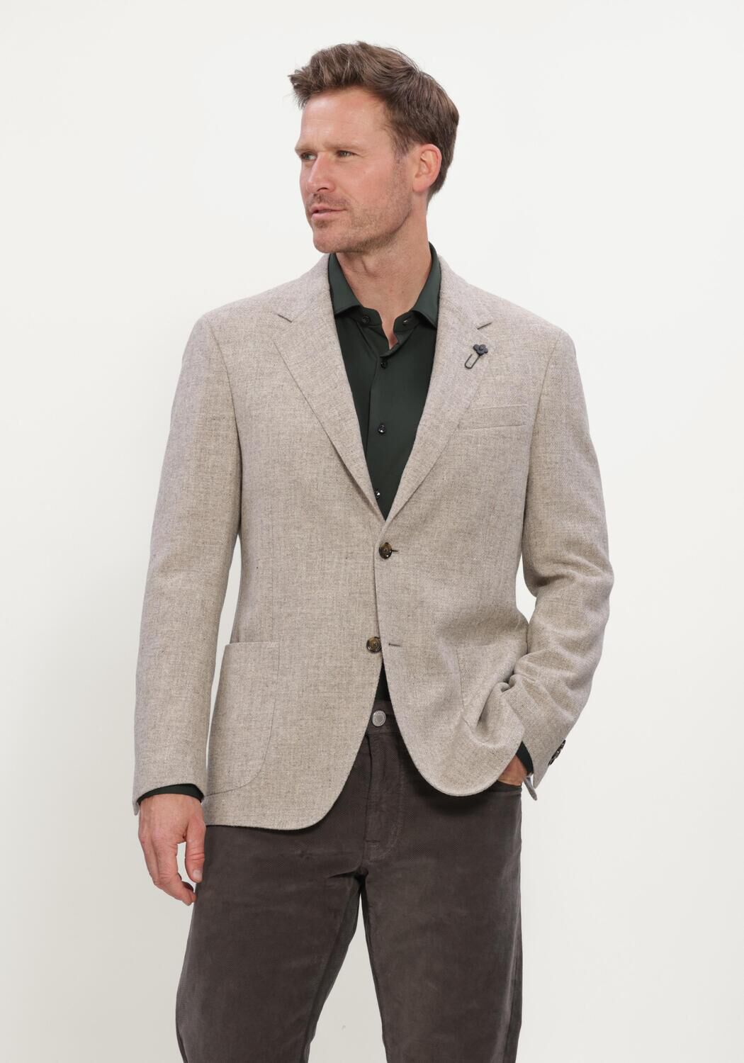 Beige LARDINI Colberts GIACCA UOMO ROMA - large