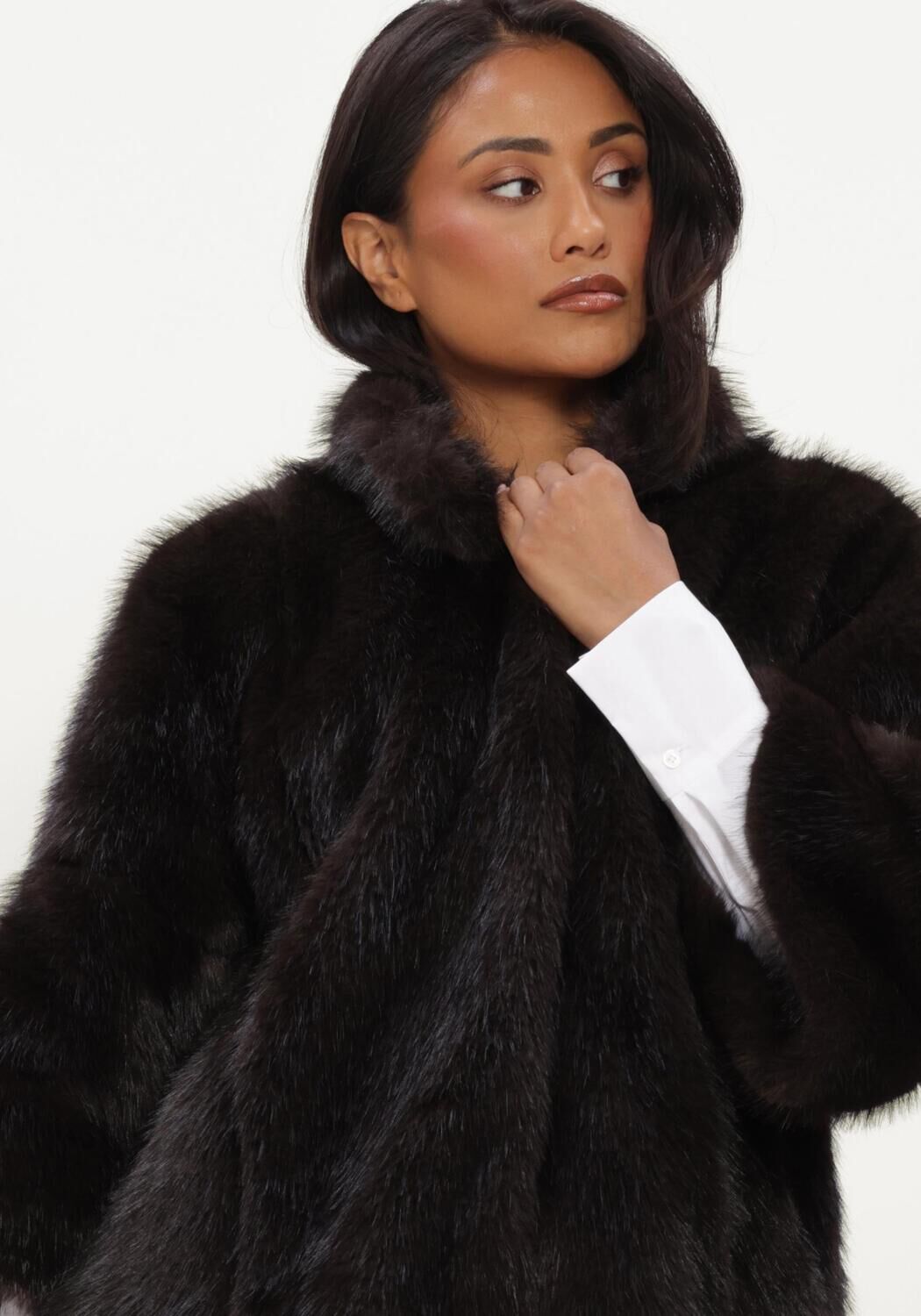 Bruine LUISA CERANO Faux fur jas JACKE IN FELL-OPTIK - large