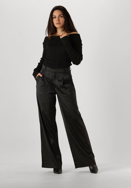 Zwarte GESTUZ Tops & T-shirts SILVIGZ RIB LS OFF SHOULDER - large