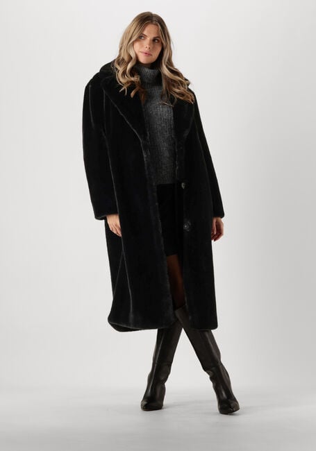 Zwarte STAND STUDIO Faux fur jas MARIA COAT SOFT - large