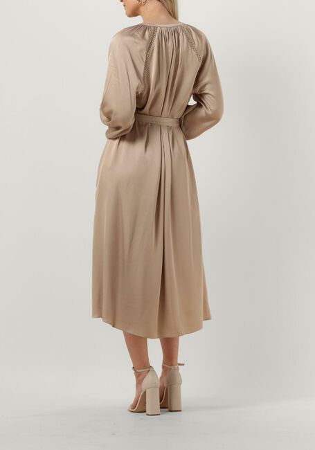 Bruine SUMMUM Midi jurk DRESS SILKY SATIN - large