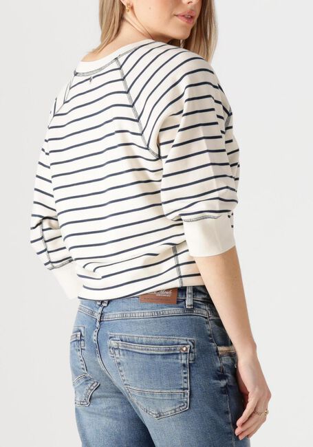 Blauwe MOS MOSH Trui MMMAGGIE STRIPE SWEATSHIRT - large