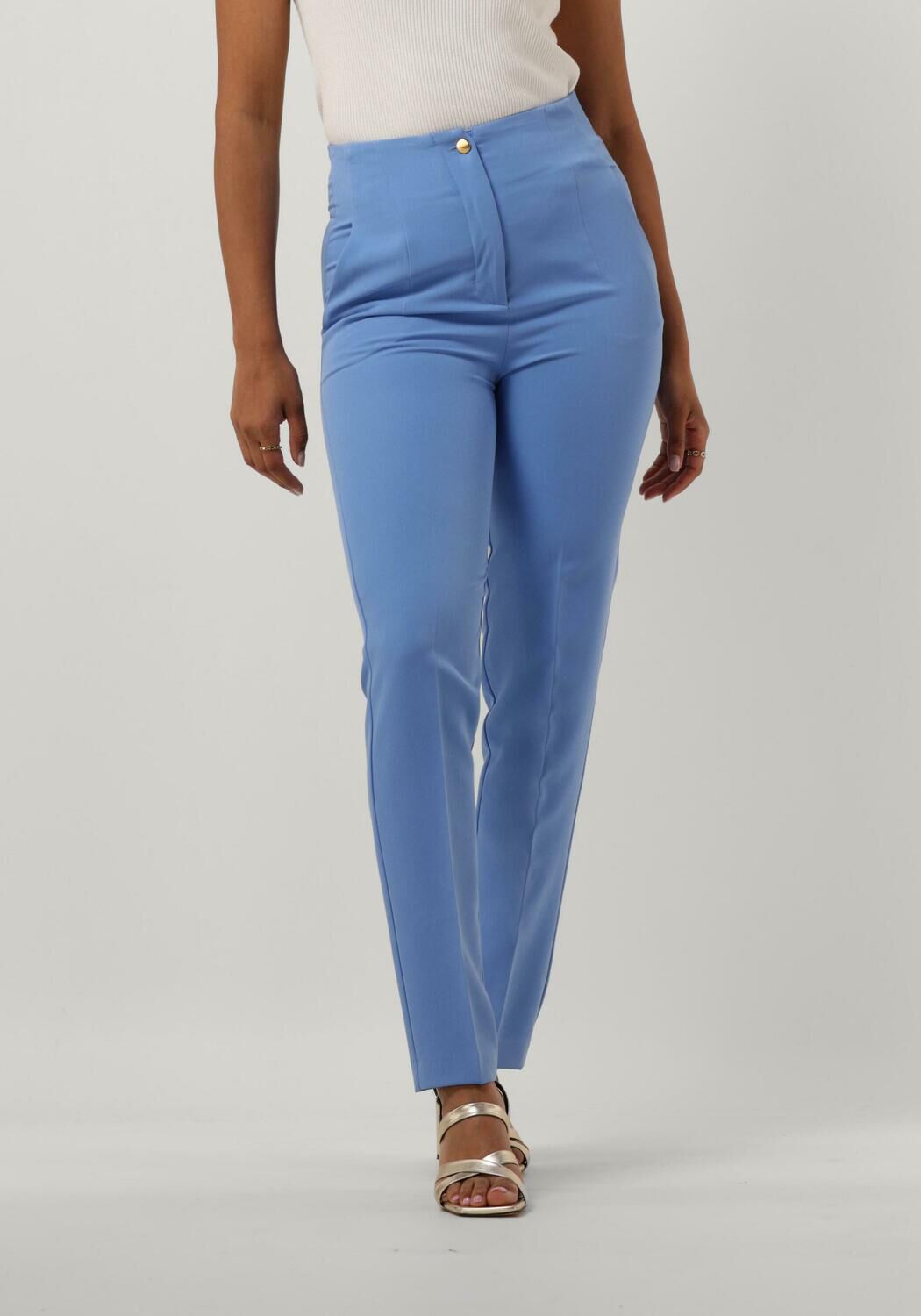 Access Pantalon Dames High-waist Pants With Seam Detail, Maat: 42, Kleur: Lichtblauw