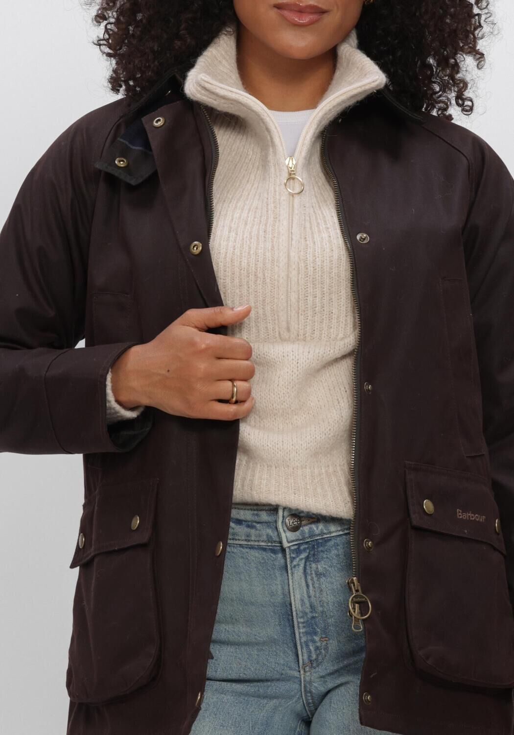 Bruine BARBOUR Jack ACORN WAX JACKET - large