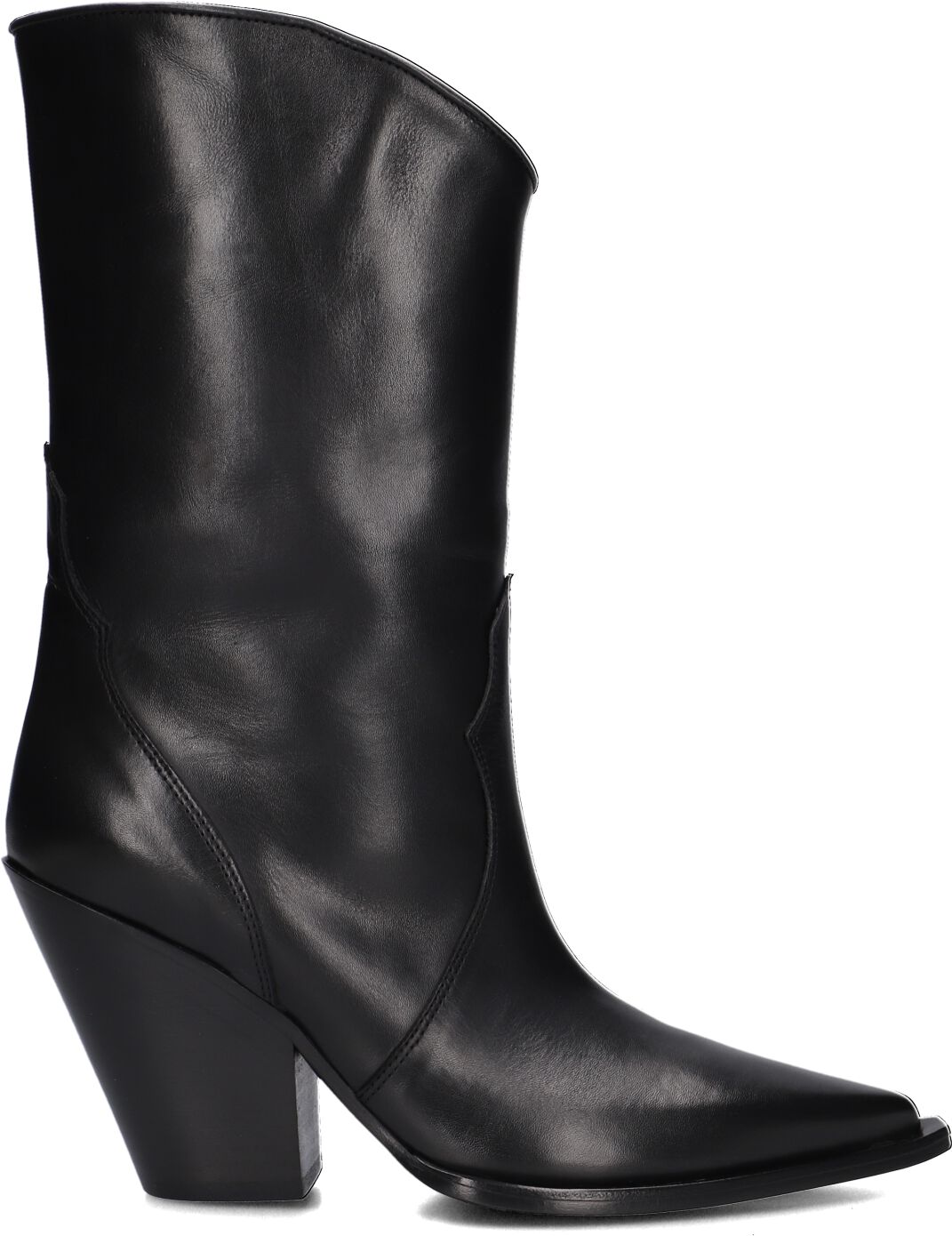 Elena Iachi Cowboylaarzen Dames E3614, Maat: 37, Materiaal: Leer, Kleur: Zwart