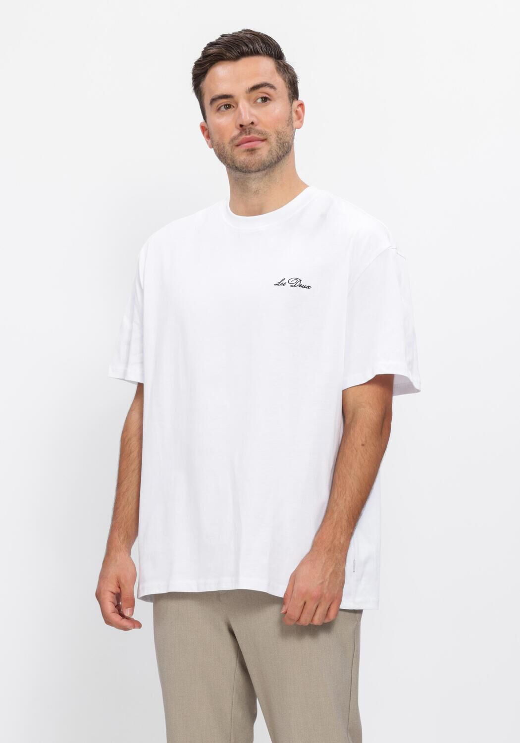 Les Deux T-Shirt Heren Crew T-shirt, Maat: M, Kleur: Wit afbeelding 1