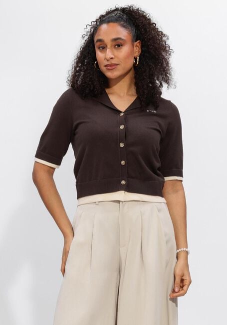 Bruine CO'COUTURE Trui LUECC CROP CARDIGAN - large