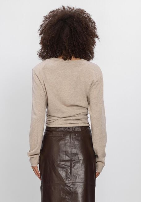 Beige DANTE6 Top BENYO KNITTED WRAP TOP - large