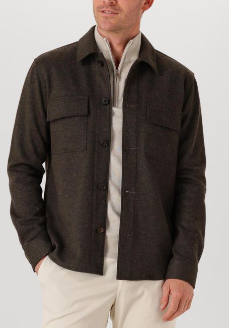 Bruine PROFUOMO Overshirt OVERSHIRT CUTAWAY KNITTED - large