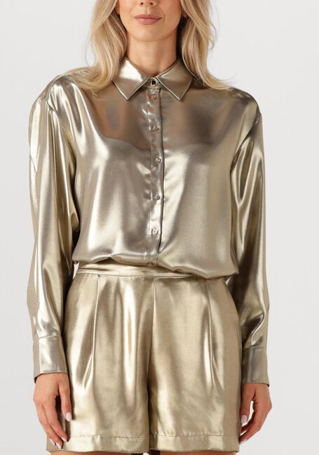 Goudkleurig DANTE6 Blouses GINNY METALLIC RELAXED SHIRT - large