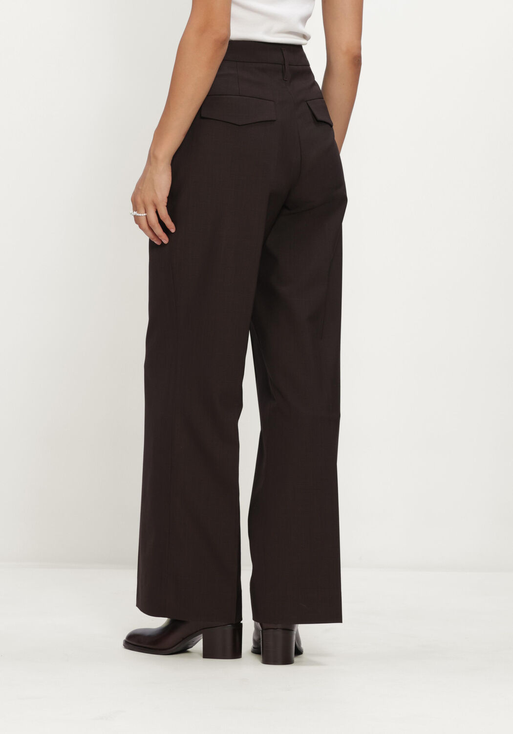 Bruine HERSKIND Broeken IVANO MID WAIST PANTS - large