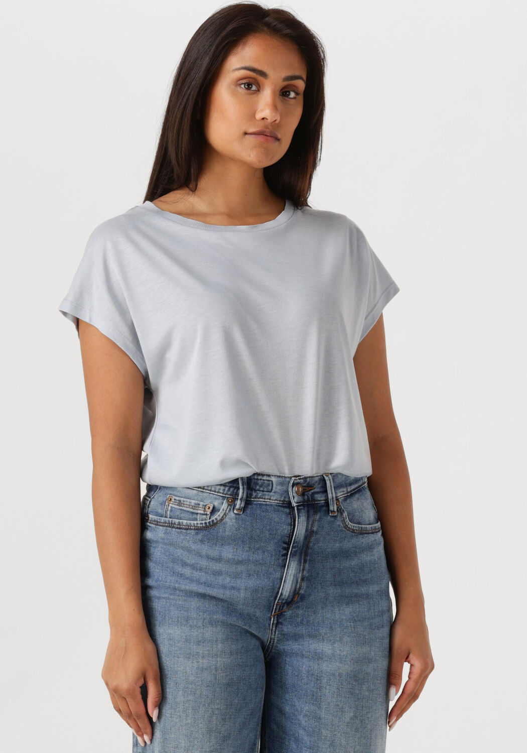 Drykorn T-Shirt Dames Vanope, Maat: L, Kleur: Lichtblauw