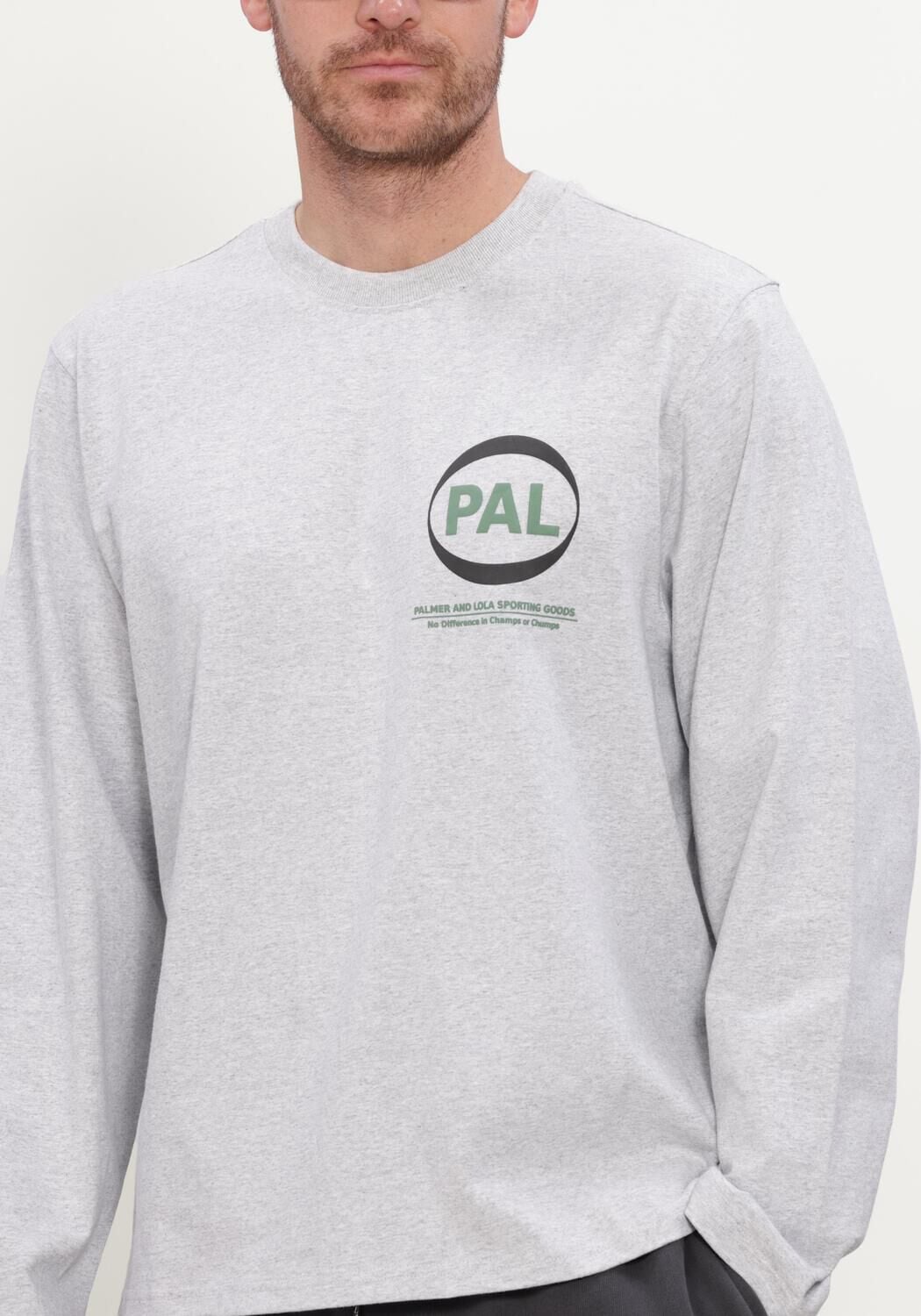Grijze PAL Sporting Goods T-shirt PRE GAME LONGSLEEVE - large