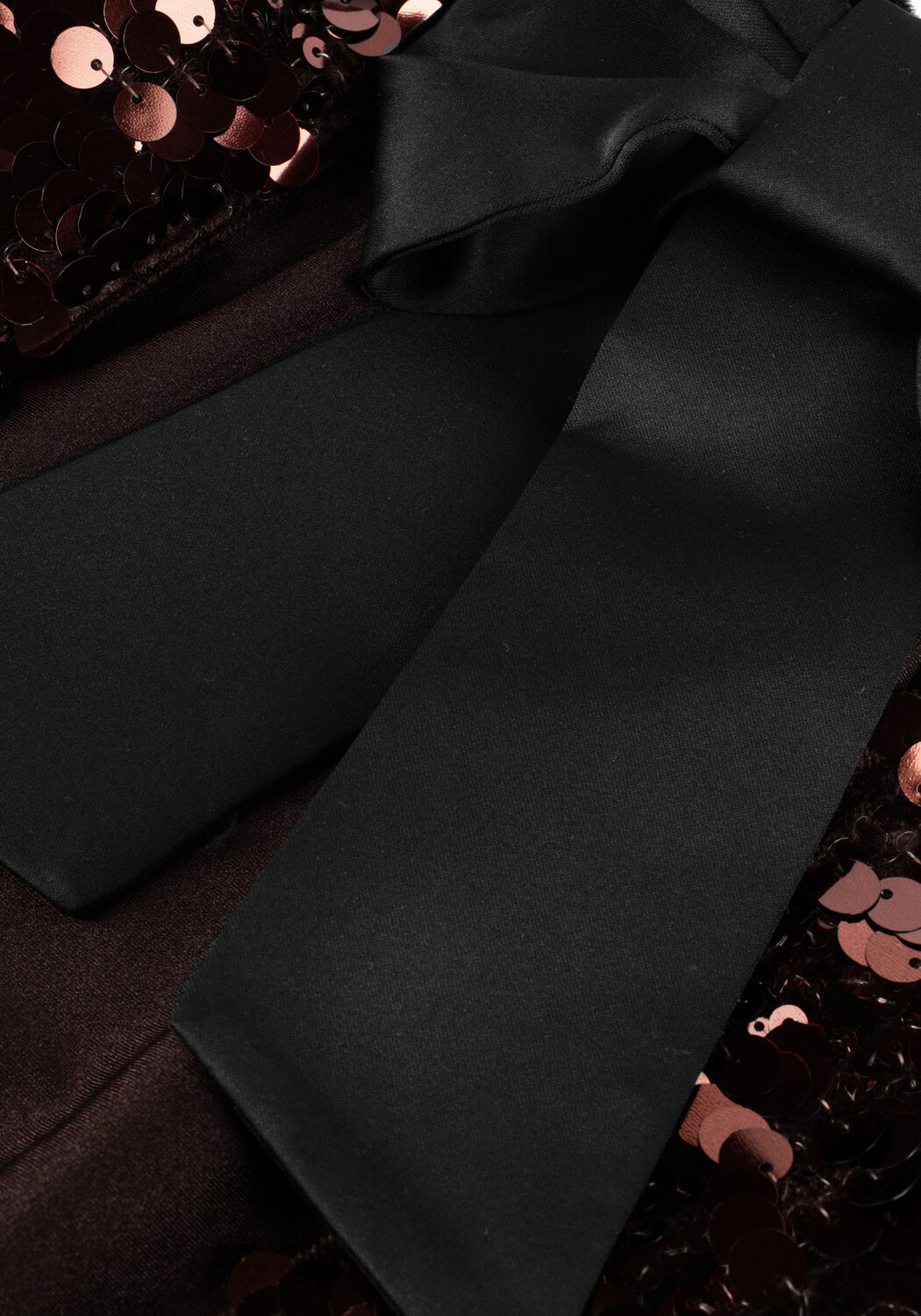 Zwarte GANNI Top VELVET SEQUINS TOP - large