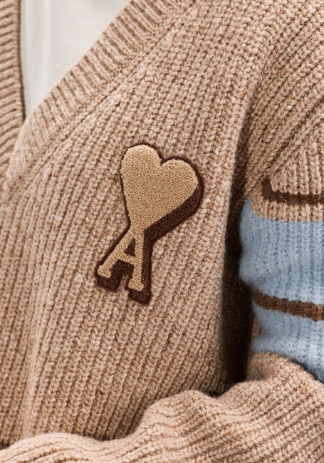 Beige AMI PARIS Trui COLLEGE SWEATER - large