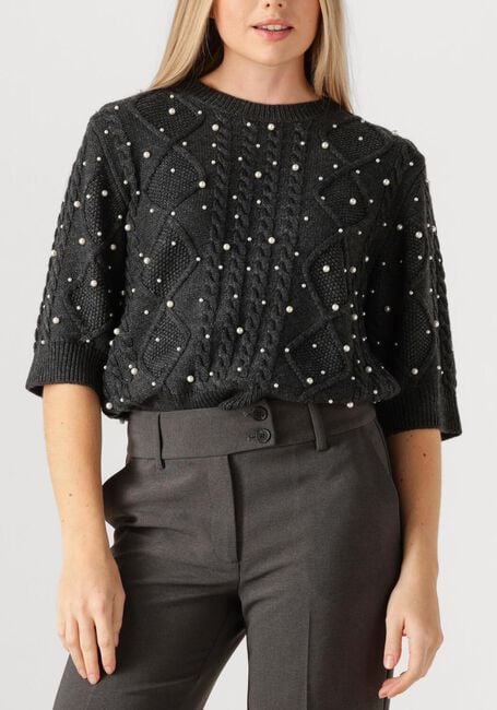 Donkergrijze GESTUZ Trui GZTAIBA DECO PULLOVER - large