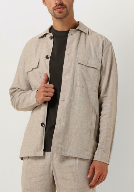 Beige PROFUOMO Overshirt OVERSHIRT CO/LINEN BEIGE - large
