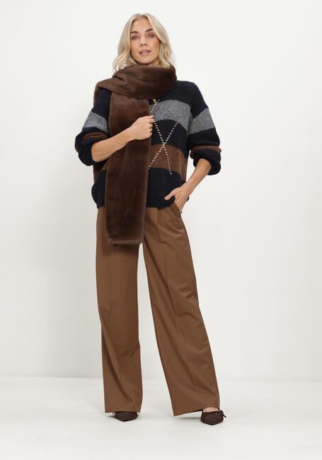 Bruine LUISA CERANO Wijde broek WIDELEG-PANTS AUS WOLL-MIX - large