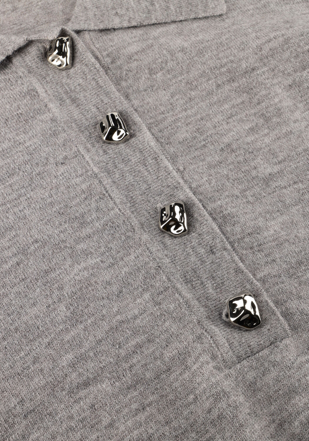 Grijze CO'COUTURE Trui MILA POLO KNIT - large