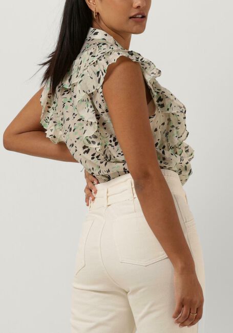 Mint SUMMUM Top BLOUSE GREEN SPOT PRINT SLEEVELESS - large