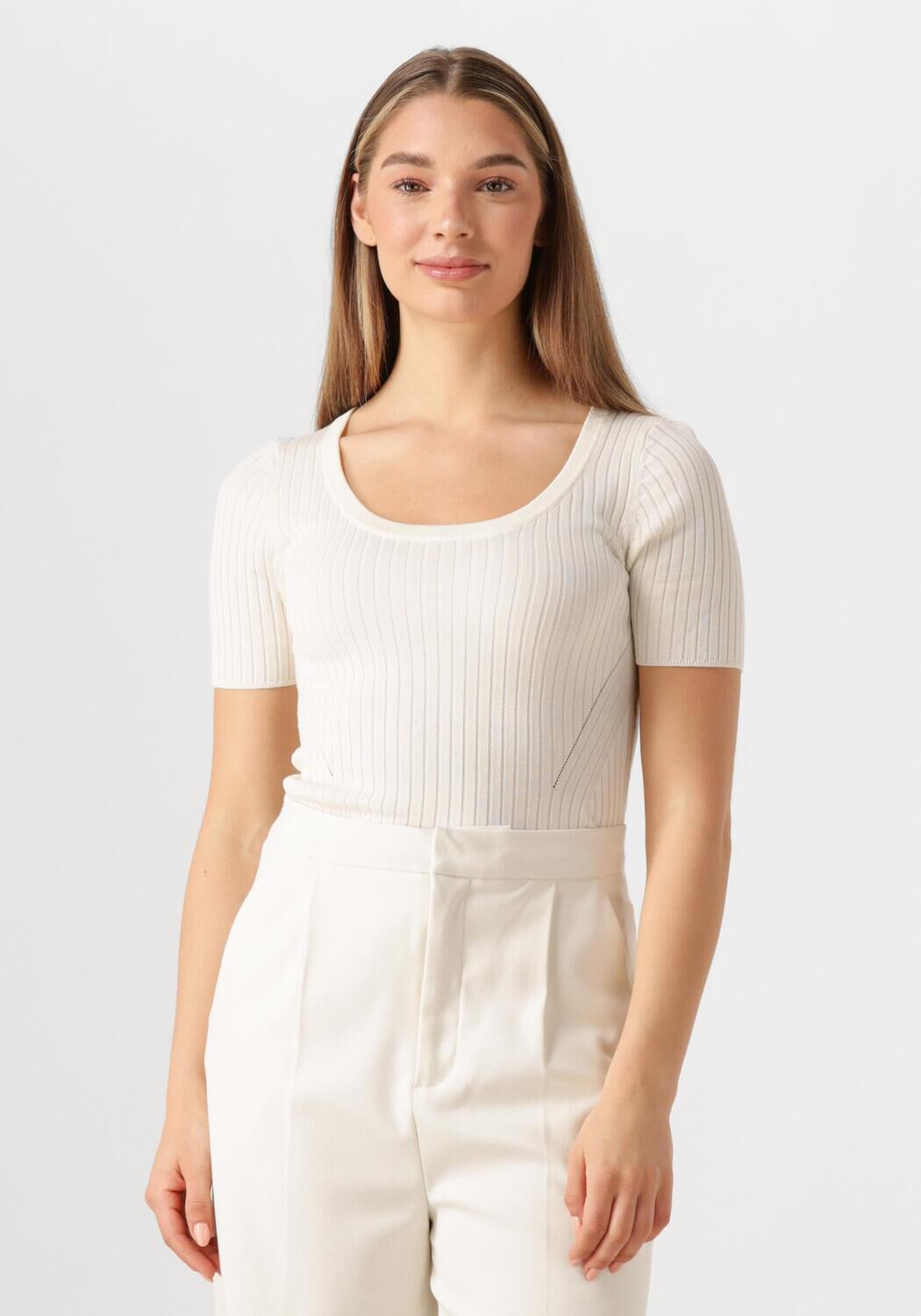 Herskind T-Shirt Dames Jenny Knit Blouse, Maat: XL, Kleur: Wit afbeelding 1