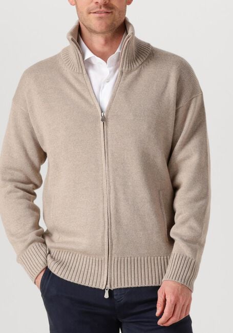 Beige GRAN SASSO Truien/vesten JACKET ZIP RELAXED FIT - large
