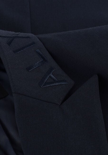 Donkerblauwe ALIX THE LABEL Blazer LADIES WOVEN DOUBLE BREASTED BLAZER - large