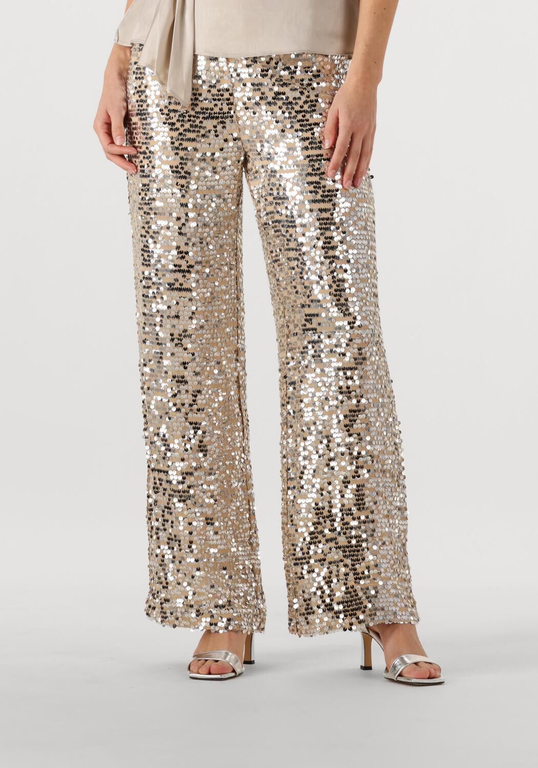Bruuns Bazaar Wijde Broek Dames Brinna Pants, Maat: 34, Kleur: Zilver
