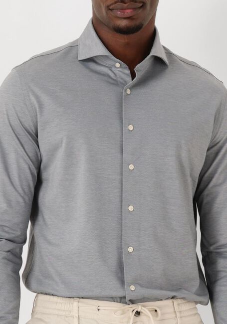 Grijze PROFUOMO Klassiek overhemd SHIRT X-CUTAWAY JAPANESE KNITTED - large