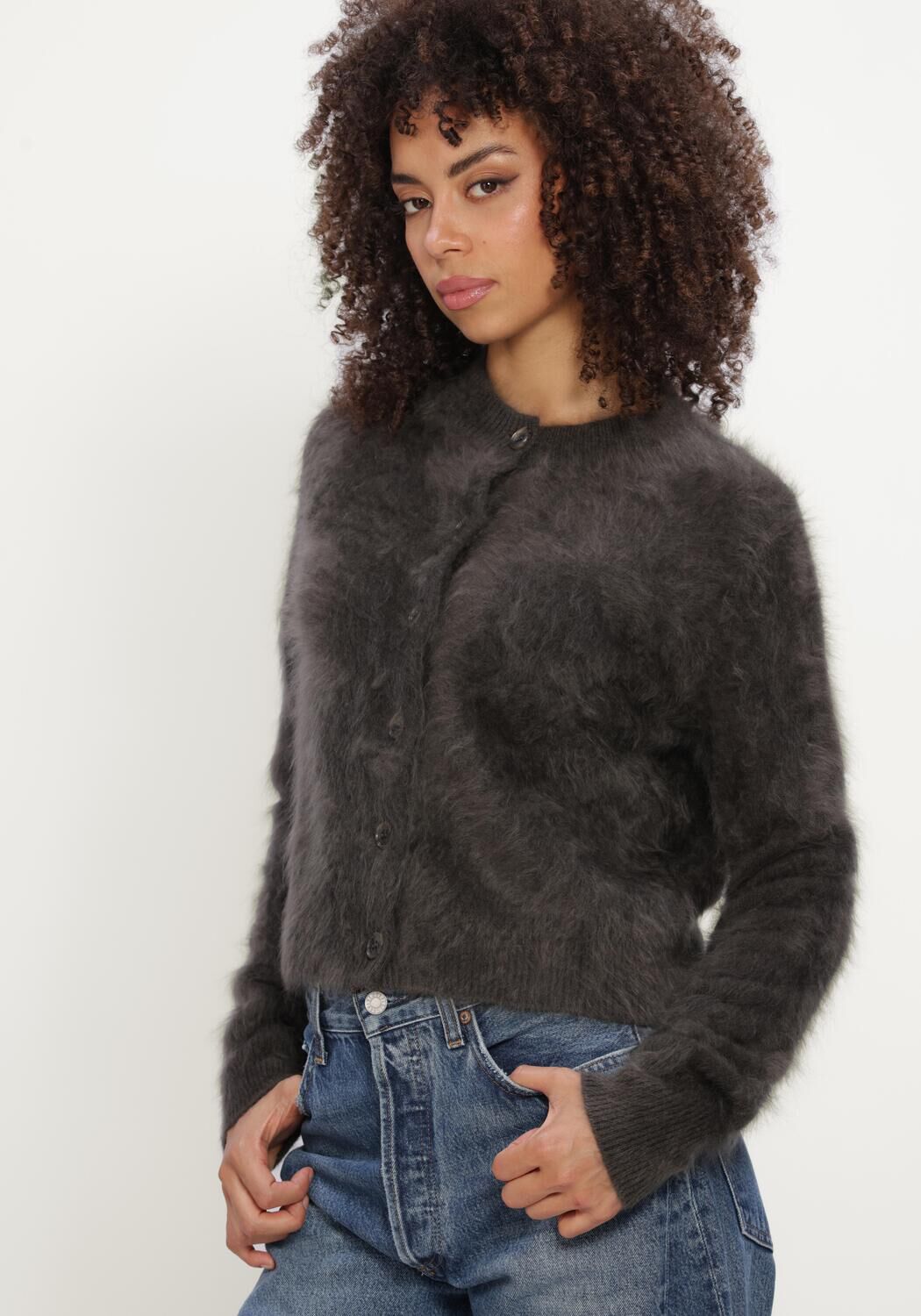 Donkergrijze LISA YANG Vest AZALEA CARDIGAN - large