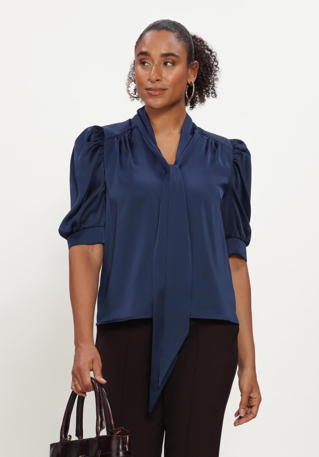 Donkerblauwe LINA LOCCHI Blouses LL-BELIA - large