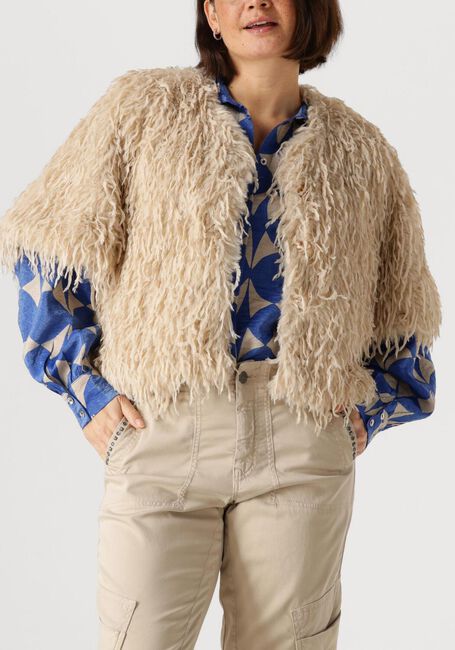 Beige SUMMUM Top SHORTSLEEVE JACKET FAUX - large